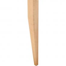 Hardware Resources P31TL-HMP - 3-1/2'' W x 3-1/2'' D x 25-1/4'' H Hard Maple Two Side Tapered Post