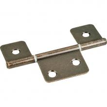 Hardware Resources 20251AB - Antique Brass 3-1/2'' Three Leaf Fixed Pin Swaged Non-Mortise Hinge