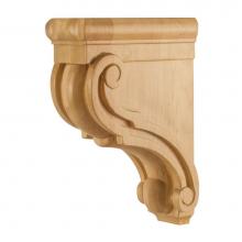 Hardware Resources CORF-1-HMP - 3'' W x 7'' D x 10'' H Hard Maple Scrolled Corbel