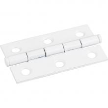 Hardware Resources 33527BWH - Bright White 2-1/2'' x 1-1/2'' Single Half Swaged Butt Hinge