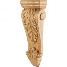 Hardware Resources CORK-3CH - 4-1/2'' W x 1-7/8'' D x 10'' H Cherry Low-profile Acanthus Corbel