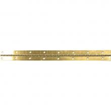 Hardware Resources 5413 - Polished Brass 1-1/2'' 21 Gauge Steel Piano Hinge in 6 ft Length