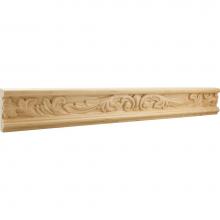 Hardware Resources HCM06ALD - 1'' D x 3'' H Alder Acanthus Leaf Hand Carved Moulding