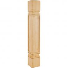 Hardware Resources PS-9-5-RW - 5'' W x 5'' D x 35-1/2'' H Rubberwood Square Mission Post