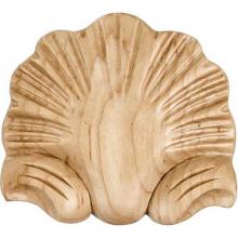 Hardware Resources APL-07-MP - 3-1/8'' W x 1/2'' D x 2-7/8'' H Maple Shell Applique