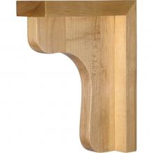 Hardware Resources COR8-6.5-RW - 2-1/2'' W x 6'' D x 6'' H Rubberwood Bar Corbel