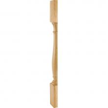 Hardware Resources P1S-WB - 3-1/2'' W x 1-3/4'' D x 35-1/2'' H White Birch Split Turned Post