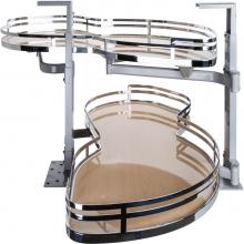 Hardware Resources BCSO215PCMP-RH - 15'' Polished Chrome and Maple Blind Corner Swingout for Openings on the Right of the Bl