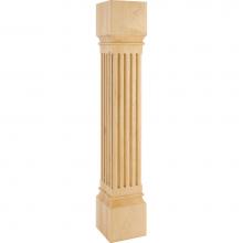 Hardware Resources P27-6-HMP - 6'' W x 6'' D x 35-1/2'' H Hard Maple Fluted Post