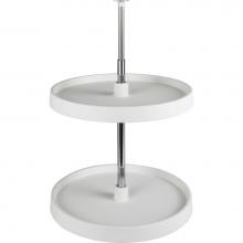 Hardware Resources PLSR228 - 28'' Round Two-Shelf Plastic Lazy Susan Set