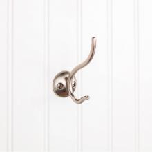 Hardware Resources YD30-381SN - 3-13/16'' Satin Nickel Slender Contemporary Double Prong Wall Mounted Hook