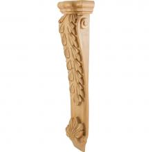 Hardware Resources CORK-5MP - 8-1/2'' W x 4-3/4'' D x 35'' H Maple Low-profile Acanthus Corbel