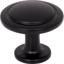 Hardware Resources 3960-MB - 1-1/4'' Diameter Matte Black Round Button Gatsby Cabinet Knob