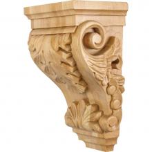 Hardware Resources CORB-4MP - 8-1/4'' W x 6-1/2'' D x 14'' H Maple Acanthus Corbel