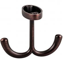 Hardware Resources YD20-156DBAC - 1-9/16'' Brushed Oil Rubbed Bronze Double Prong Ceiling Mounted Hook