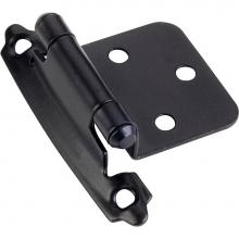 Hardware Resources H5011BLK - Decorative Self-closing Overlay Hinge, Face Frame Mount - Black