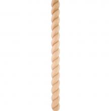 Hardware Resources RMH34BCH-8 - Beaded Rope Moulding Half Round