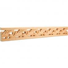 Hardware Resources HCM09BW - 1'' D x 3-1/8'' H Basswood Acanthus Leaf Hand Carved Moulding