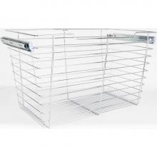 Hardware Resources POB1-142917CH - Chrome Closet Pullout Basket with Slides 14''D x 29''W x 17''H