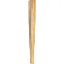 Hardware Resources P43-42OK - 3-1/2'' W x 3-1/2'' D x 42'' H Oak Square Tapered Post