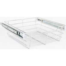 Hardware Resources POB1-14176CH - Chrome Closet Pullout Basket with Slides 14''D x 17''W x 6''H