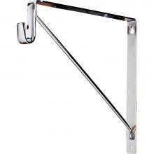 Hardware Resources 1530CH - Chrome Shelf Bracket with Rod Support for Oval Closet Rods