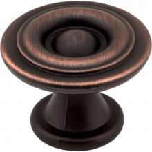 Hardware Resources 575DBAC - 1-3/16'' Diameter Brushed Oil Rubbed Bronze Button Syracuse Cabinet Knob