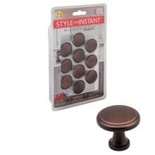 Hardware Resources 3970-DBAC-R - 1-3/16'' Diameter Brushed Oil Rubbed Bronze Round Kenner Retail Packaged Cabinet Knob