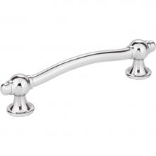 Hardware Resources 575-96PC - 96 mm Center-to-Center Polished Chrome Syracuse Cabinet Bar Pull