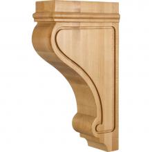 Hardware Resources COR26-2ALD - 3'' W x 7-3/4'' D x 14'' H Alder Arts and Crafts Corbel