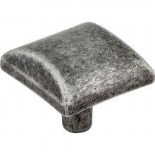 Hardware Resources 525SIM - 1-1/8'' Overall Length Distressed Antique Silver Square Glendale Cabinet Knob