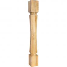 Hardware Resources P70-5-42-HMP - 5'' W x 5'' D x 42'' H Hard Maple Hexagonal Post