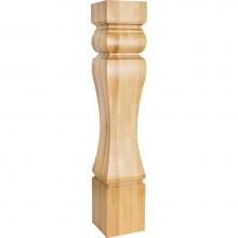 Hardware Resources P37-6.5ALD - 6-1/2'' W x 6-1/2'' D x 35-1/2'' H Alder Baroque Post