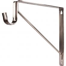 Hardware Resources 1516SN - Satin Nickel Shelf Bracket with Rod Support for 1-5/16'' Round Closet Rods