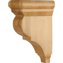 Hardware Resources CORG-4-RW - 3'' W x 5-1/2'' D x 8'' H Rubberwood Smooth Corbel