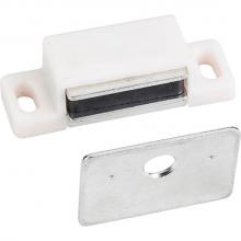 Hardware Resources 50631-R - 15 lb Single Magnetic Catch White/Zinc, Retail Pack