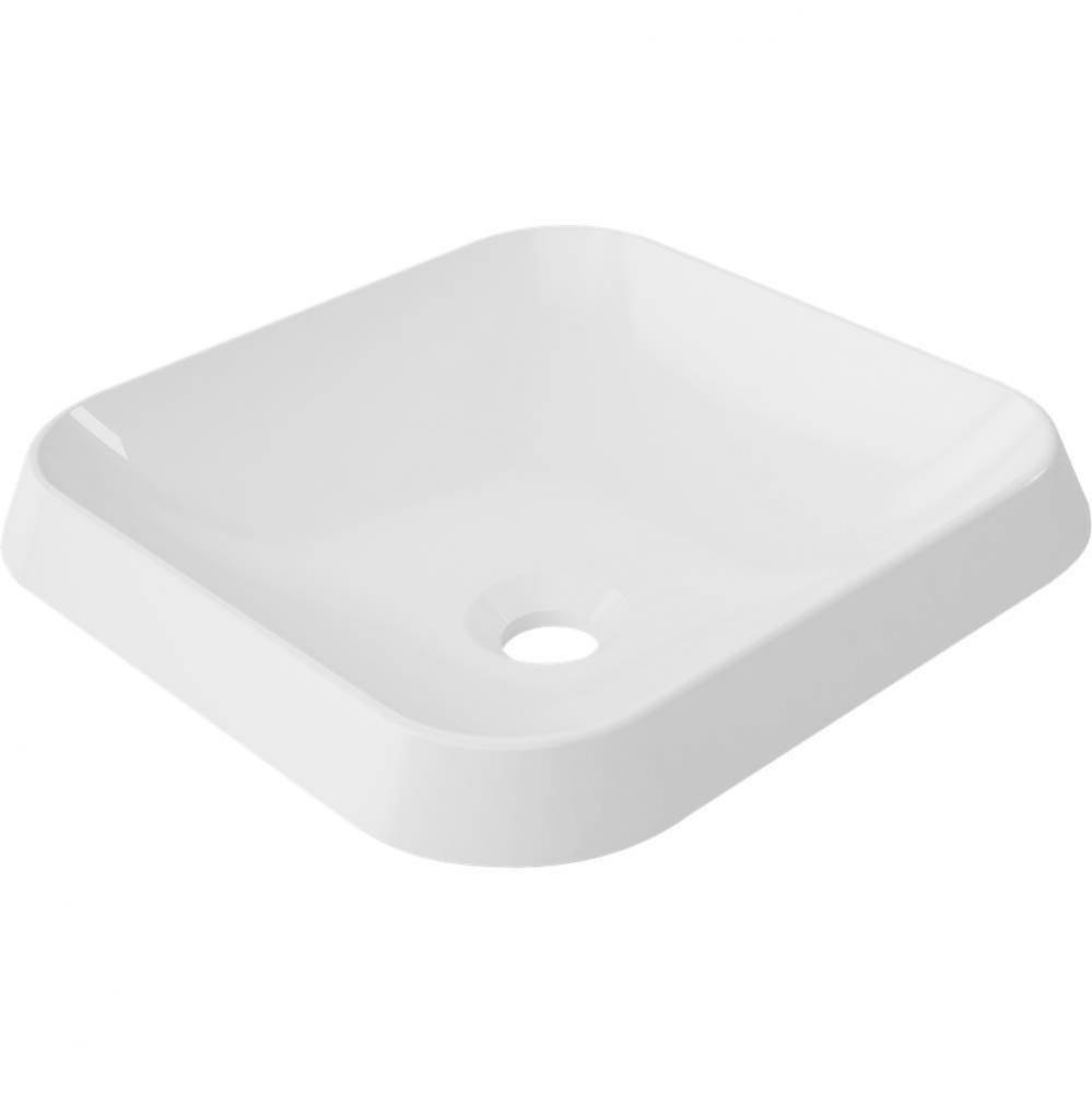 Rossini Square Vessel Sink - White