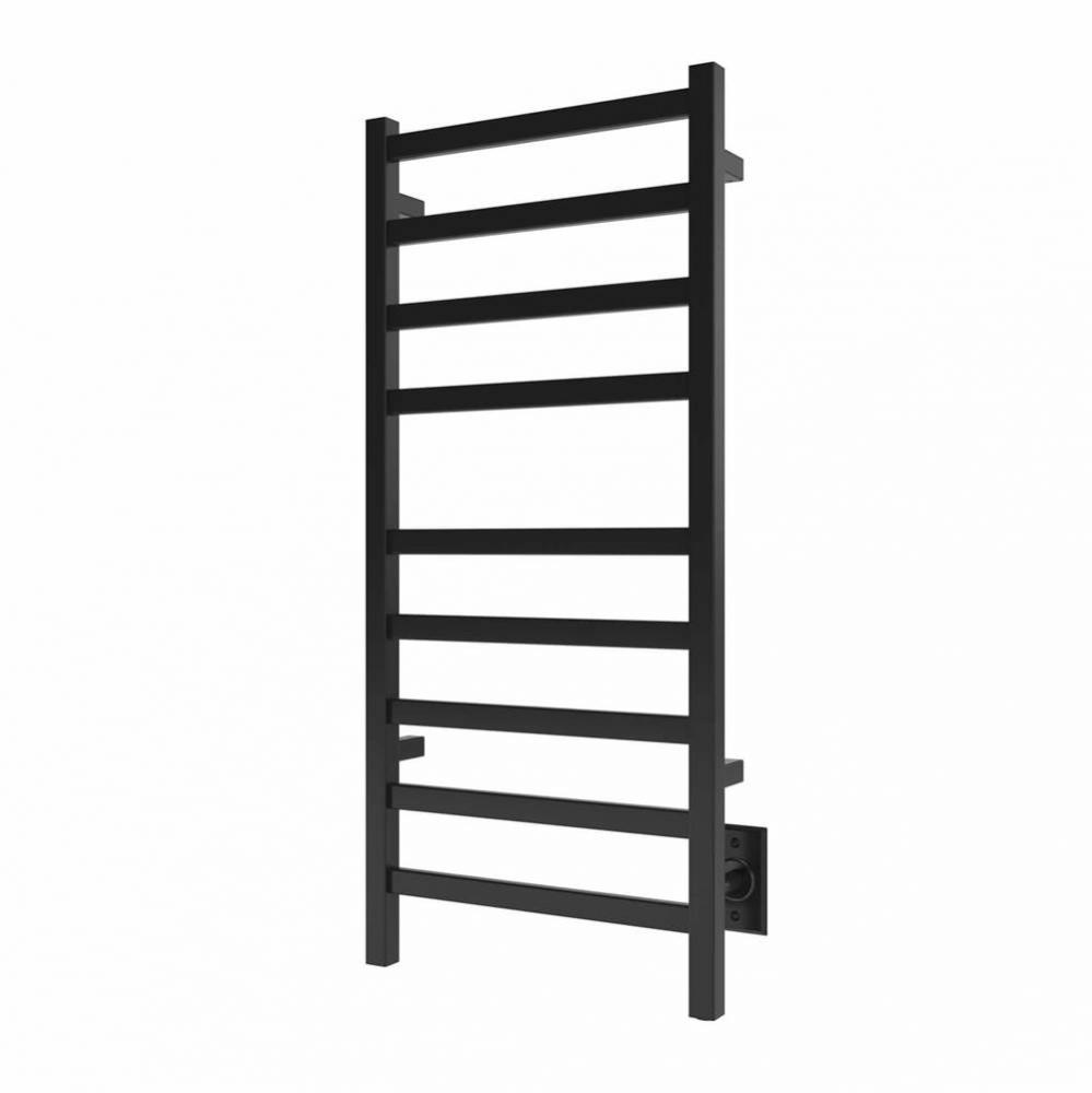 18''x40'' Kontour Square Electric Hardwired Towel Warmer - Matte Black