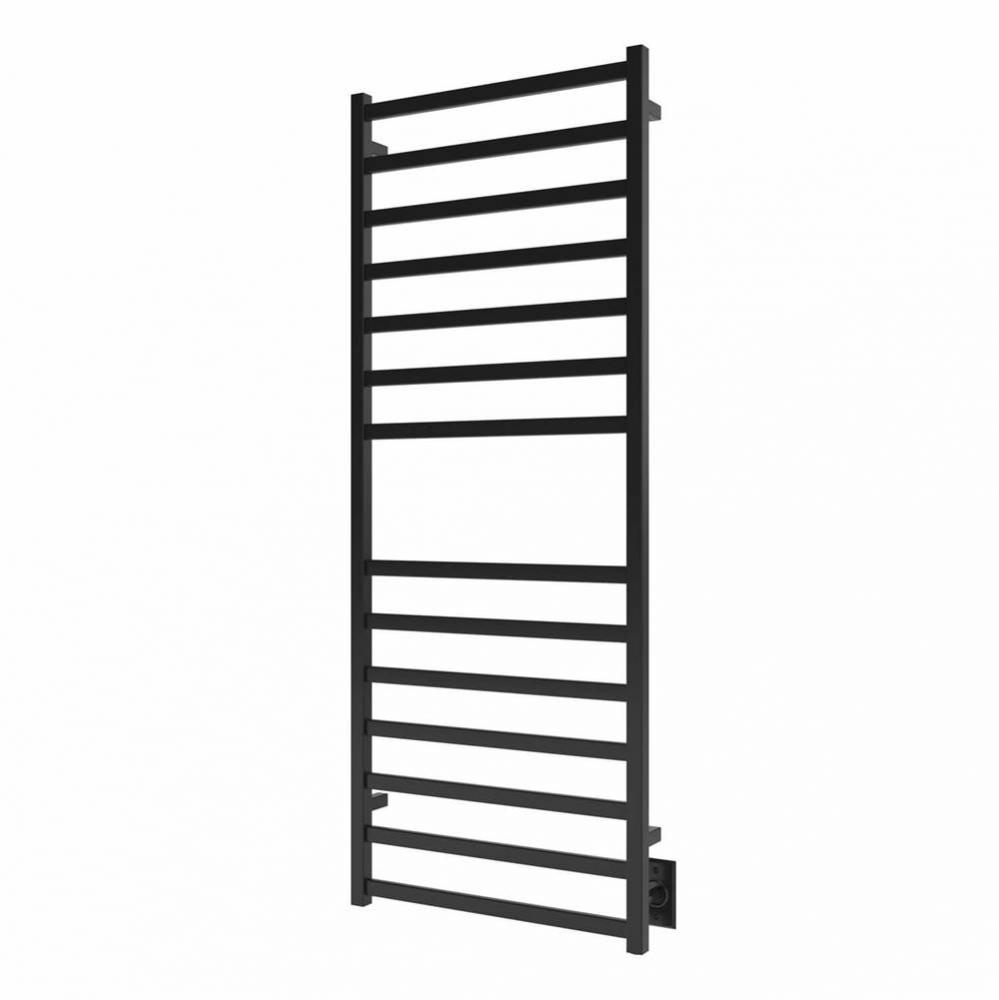 24''x60'' Kontour Square Electric Hardwired Towel Warmer - Matte Black