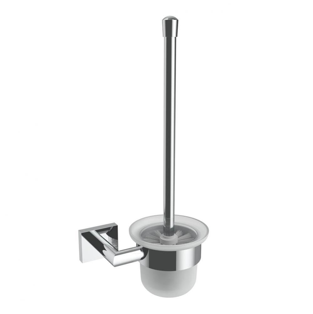 Crater Wall-Mounted Toilet Brush - Chrome