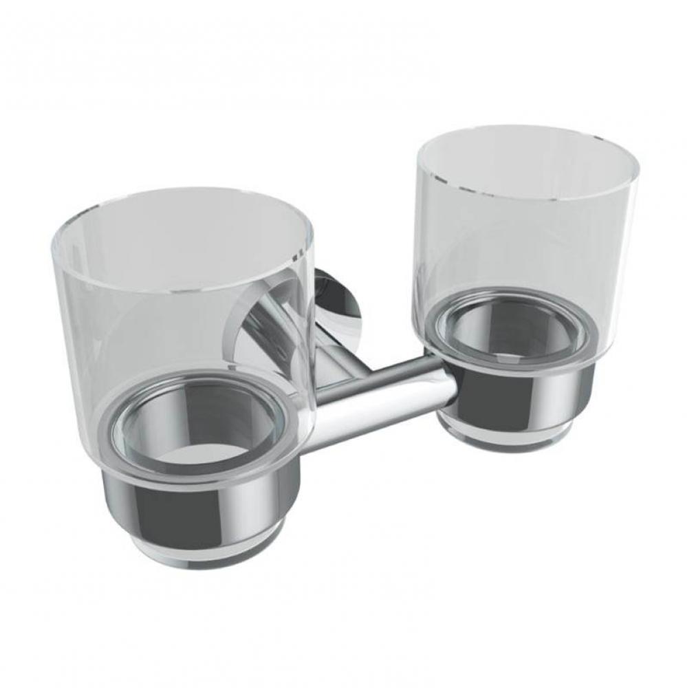 Summit Double Glass Tumbler - Chrome