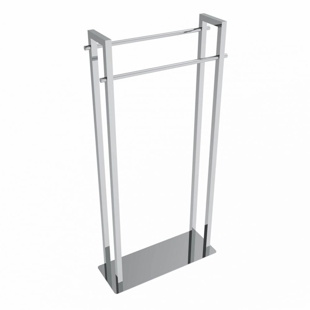 Square Freestanding Towel Stand - Chrome
