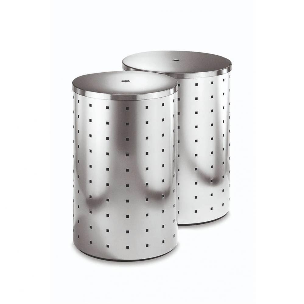 WHILE STOCKS LAST - 21.75'' ø 16'' Quadro Laundry Bin - Stainless Steel