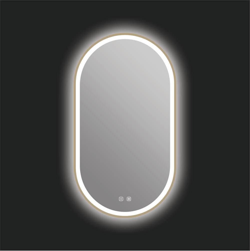 Kiara 20'' x 36'' LED Mirror - Brushed Bronze