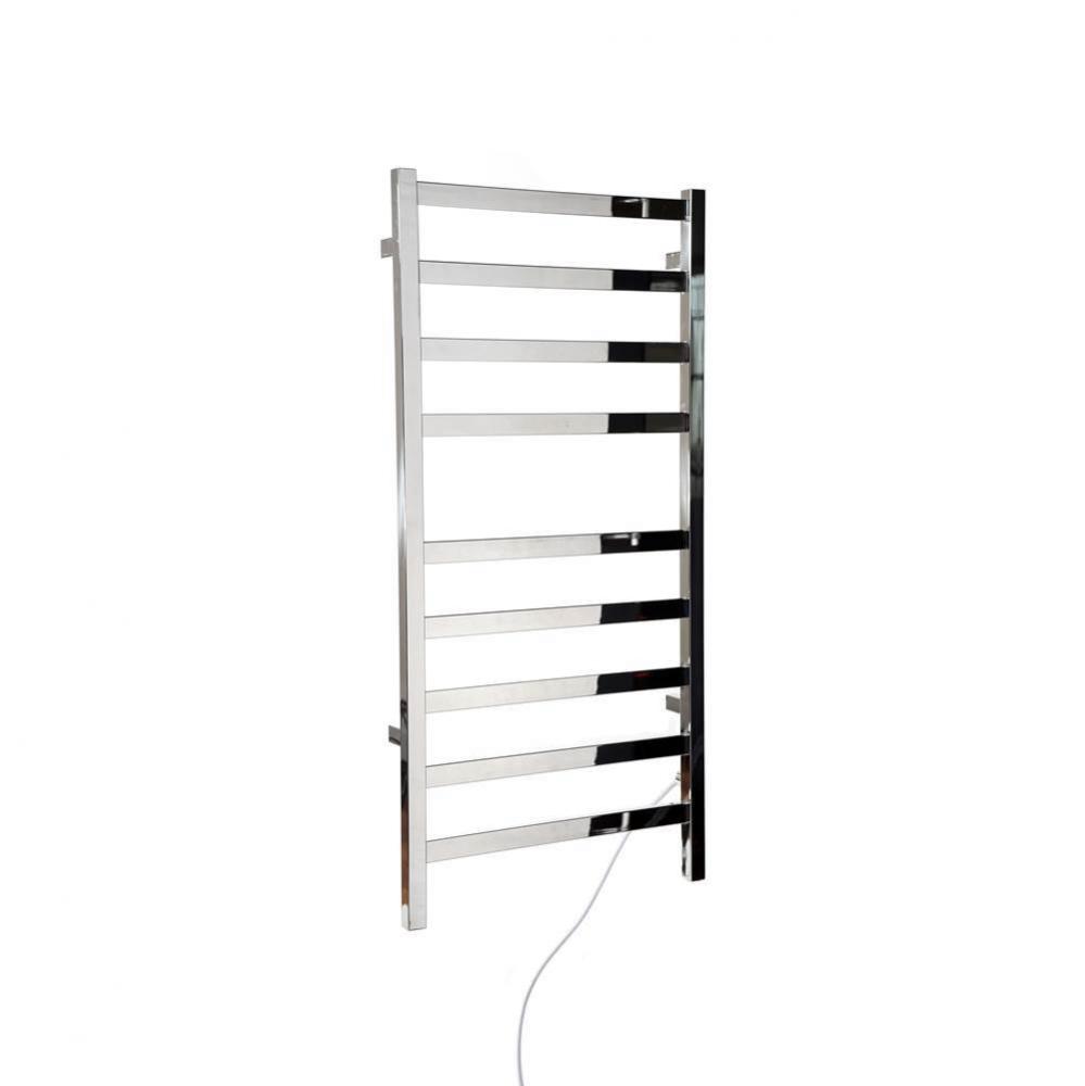 18''x40'' Kontour Square Electric Hardwired Towel Warmer - Chrome