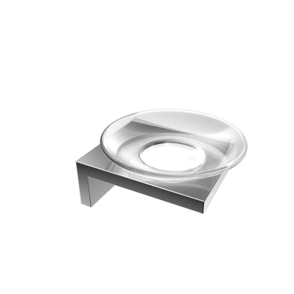 Erupt Glass Soap Dish - Chrome