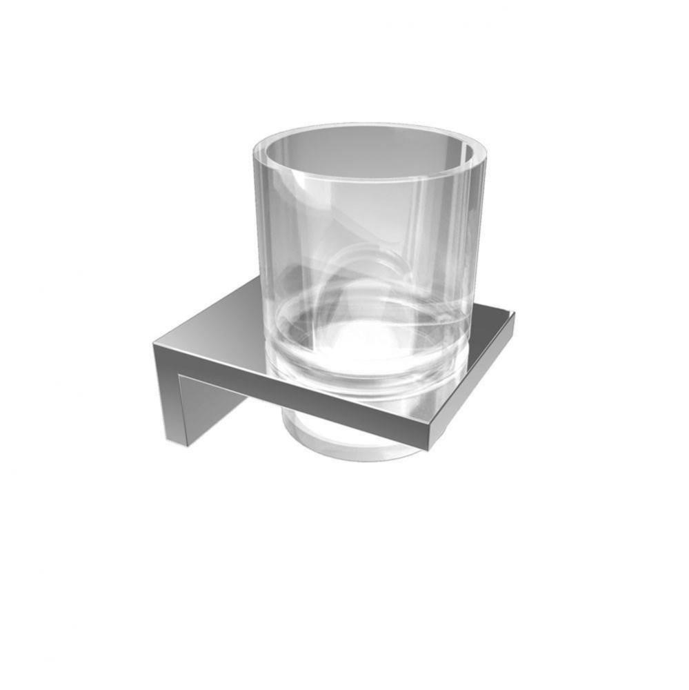 Erupt Glass Tumbler - Chrome