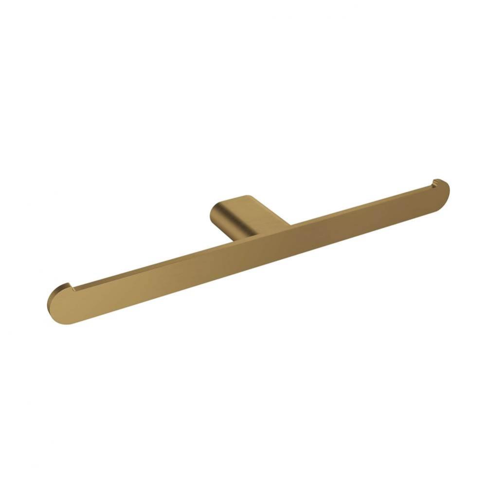 Flow Double Toilet Paper Holder - Brushed Gold Dark