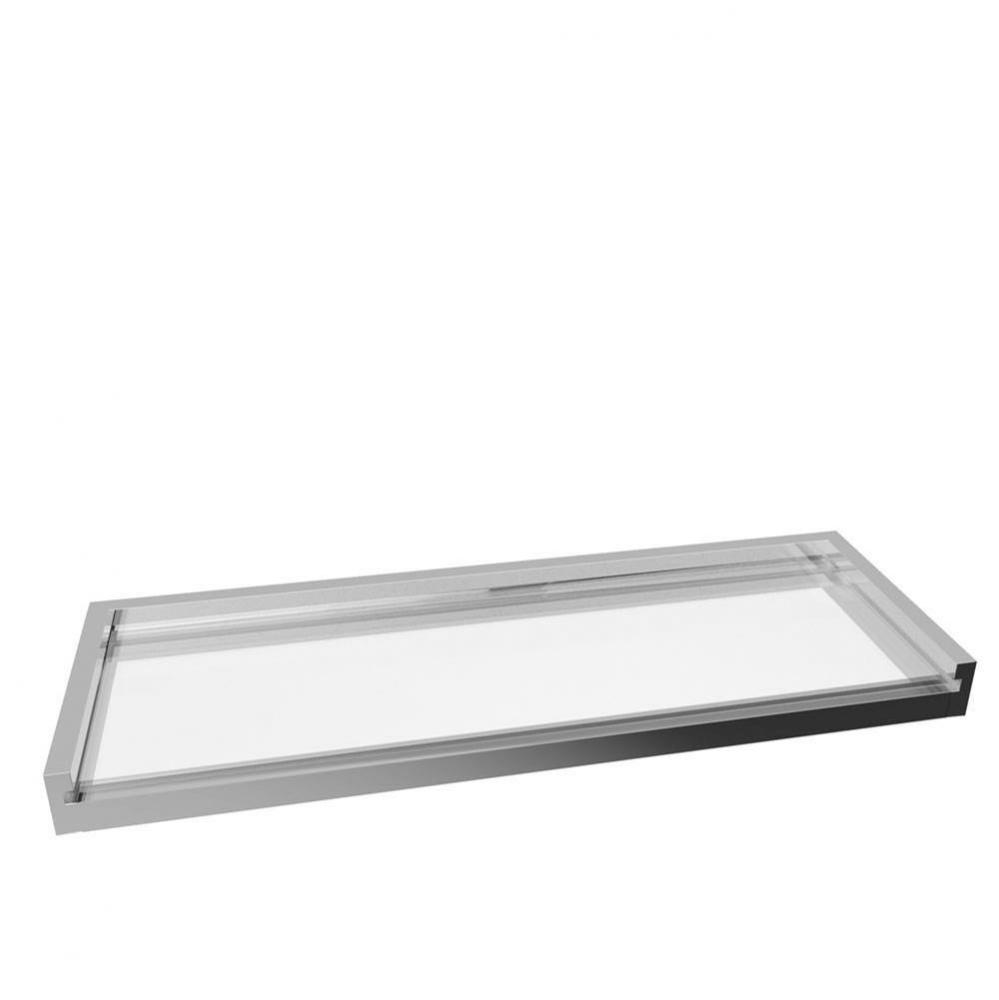 Fire Glass Shelf - Chrome