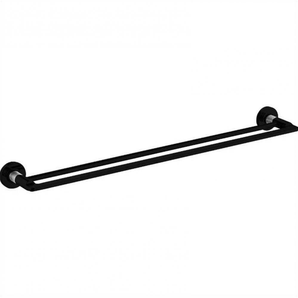 Blaze 24'' Double Towel Bar - Chrome/Matte Black